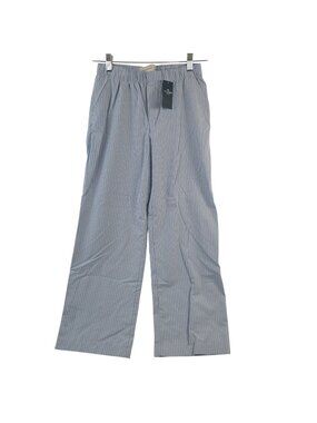 NEW Abercrombie Kids Blue & White Striped Elastic Waist Pants Size 11/12